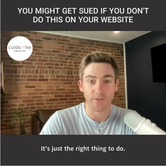 You might get sued if you don't do this on your website