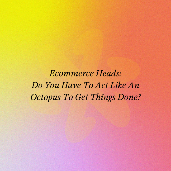 Ecommerce Heads:  Do You Have To Act Like An Octopus To Get Things Done?